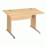 BUREAU DROIT EXCELLENS BOIS L 120 CM PIÈTEMENT BOIS EN L HÊTRE