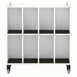 MEUBLE BAS SHIFT+ LANDSCAPE MÉLA POUR CARTABLES 8 CASES - BLANC - ARCTIQUE - MANUTAN COLLECTIVITÉS