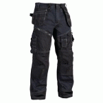 PANTALON DE TRAVAIL X1500 CORDURA® DENIM MARINE/NOIR TAILLE 48L - BLAKLADER