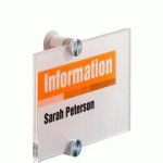 PLAQUE DE PORTE CRYSTAL SIGN, (L)148 X (H)148 MM