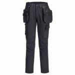 PORTWEST DX456 PANTALON DE TRAVAIL STRETCH DX4 HOLSTERS AMOVIBLE NOIR - TAILLE 47 - STANDARD