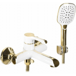 REA - ROBINET DE BAIGNOIRE MELIA WHITE GOLD - BLANC / OR