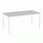 TABLE À MANGER VERSYS AVEC BASE GRIS CLAIR RAL 7035 160 X 80 X 743 CM GRIS CLAIR