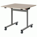 TABLE MALIBU RAB. 80X80 T5 DL STRA ABS ACACIA/GRIS 9006