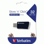 VERBATIM CLÉ USB STORE 'N' CLICK 32 GO USB 3.2 (USB-C) NOIR