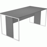 BUREAU PIEDS CADRES MÉTAL RAZOR 160CM - ANTHRACITE/BLANC - ARTARREDI