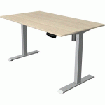 BUREAU RÉGLABLE MOVE 1 - ARGENT - 140X80 CM - ÉRABLE - KERKMANN