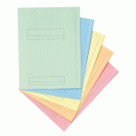 CHEMISE DOSSIER 2 RABATS OXFORD 23 X 31 CM COULEURS PASTEL ASSORTIES- PAQUET DE 50