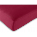 UNIVERS DECOR - DRAP HOUSSE 57 FILS/CM² - 90 X 190 CM - ROUGE - ROUGE