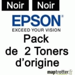 EPSON - 0711 - PACK 2 TONERS NOIRS - PRODUIT D'ORIGINE - 2500 PAGES X 2 - C13S050711