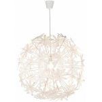 SUSPENSION LAMPE DE TABLE À MANGER SUSPENSION SALON À BRANCHER EN FORME DE FLEUR, PLASTIQUE BLANC, 1X E27, DXH 60X150 CM