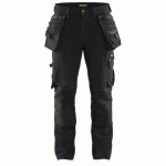 PANTALON DE TRAVAIL X1900 ARTISAN STRETCH 4D NOIR TAILLE 44 - BLAKLADER