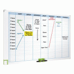 PLANNING MAGNÉTIQUE HEBDOMADAIRE 7 COLONNES NOBO
