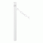 POTELET AGGLO Ø 76 MM À CHAINES 1 ANNEAU - ZINC BLANC 9010 - PROCITY