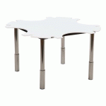 TABLE ERGO TECHNIC Ø140 RÉGLABLE COMPACT - BLANC/GRIS - SUNSET CREATION