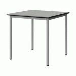 TABLE MALIBU 80X80 T6 4P STRA ISOS GRIS 1400/NOIR GRIS 9006 - MANUTAN EXPERT