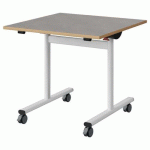 TABLE MALIBU RAB. 80X80 T5 DL STR ALAISÉ BÉTON F186/BLC 9016