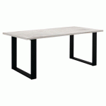 TABLE ROMA 180 X 90 CM STRAT ALERCE / ACIER NOIR - JAYSO
