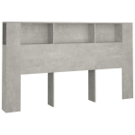 VIDAXL - ARMOIRE DE TÊTE DE LIT GRIS BÉTON 180X18,5X104,5 CM