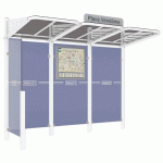 ABRI BUS CONVIVIALE 3 M BARDAGE GAUCHE - BLANC 9010 - PROCITY