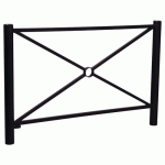 BARRIÈRE PROVINCE SIMPLE CROIX 1.57 M INOX - ZINC NOIR 9005 - PROCITY