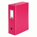 LOT DE 4 - BOÎTE DE CLASSEMENT PLASTIQUE VIQUEL DOS 10 CM ROUGE