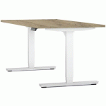 BUREAU MOTORISÉ L120XP80 CM ÉP.25 MM CHÊNE BRUNSWICK/BLANC - EOL