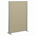 CLOISON B-ZEN ACOUSTIQUE PLEINE TISSU TONAL CHAMPAGNE - H 180 X L 122 CM CADRE GRIS ARGENT -SANS PIED