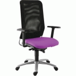 FAUTEUIL DIAZ CONTACT SYNCHRONE PIÈT.ALU ASSISE 378 MAGENTA - SOKOA