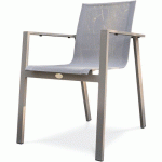 FAUTEUIL JARDIN EMPILABLE ZAHARA TAUPE - DCBGARDEN
