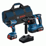 PACK 2 OUTILS 18V AVEC 2 BATTERIES 4AH + CHARGEUR - 0615A50038 BOSCH