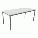 TABLE DE RÉUNION TREFF 180 X 80 BLANC/ ALU