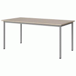 TABLE MALIBU 160X80 T5 4P STRA ABS ACACIA/GRIS 9006