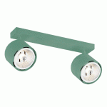 ARGON SPOT POUR PLAFOND CHLOE RÉGLABLE À 2 LAMPES, VERT