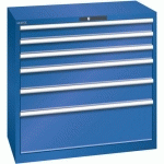 ARMOIRE 6 TIROIRS 1023X572X1000MM-CHARGE 200KG-BLEU FLUO - LISTA