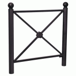 BARRIÈRE PROVINCE ROSACE 1.07 M BOULE - ZINC NOIR 9005 - PROCITY