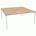 BUREAU BENCH L.160XP.163CM IDEA PIED 01 ORME/BLANC - QUADRIFOGLIO