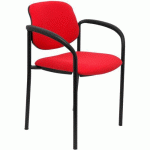 CHAISE VILLALGORDO AVEC ACCOUDOIRS FIXES - ROUGE - PIQUERAS Y CRESPO