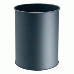 CORBEILLE À PAPIER MÉTAL DURABLE GRIS ANTHRACITE 15 L