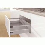 KIT TIROIR TRINGLES ARCITECH-PROFIL H94MM-DOS H186 MM-ARGENT-L270 MM HETTICH