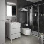MEUBLE DE SALLE DE BAIN FUSSION LINE 600 3 TIROIRS BLANC BRILLANT 598 X 868 X 450 MM - SALGAR 23258