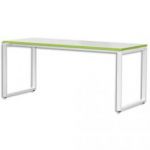 MTI BUREAU MT1 ÉLÉGANCE PLATEAU BLANC CHANT VERT PIÉTEMENT - DIMENSIONS L160 X H75 X P67 CM