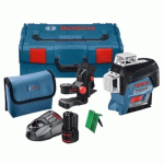 NIVEAU LASER GLL 3-80CG FAISCEAU VERT + SUPPORT BM1 - 0601063T00 BOSCH