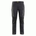 PANTALON DE TRAVAIL SERVICES STRETCH FEMME GRIS FONCÉ/NOIR TAILLE 38 - BLAKLADER