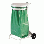 SUPPORT SAC POUBELLE ROULANT ROSSIGNOL COUVERCLE GRIS. - MANUTAN COLLECTIVITÉS