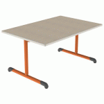 TABLE BANDANA 120X80 T3 DL STR POLY. ÉRABLE G. BEIGE/PAPAYE - MOBIDECOR