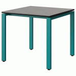 TABLE MALIBU 80X80 T5 SOUDÉ ST ANTIB BÉTON F186/NO BLEU 5018