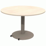 TABLE MANO MOB Ø120 T6 - STRAT ABS ÉRABLE GOTLAND/NOISETTE - MOBIDECOR