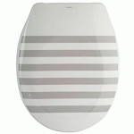 ABATTANT WC - THERMODUR - CHARNIÈRES PS - SEAUVILLE - GRIS ET BLANC MSV