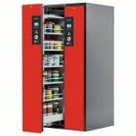 ARMOIRE V-MOVE-90-BAC RÉTENTION-819MM -CAILLEBOTIS- ROUGE-10 - ASECOS